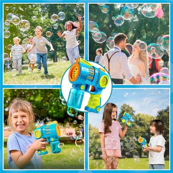 Sloosh Kids Bubble Gun Machine with Bubble Refill Solution, 2 in 1 Automatic - Picture 3 of 7